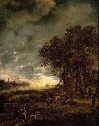 Aert van der Neer A Landscape with a River at Evening France oil painting artist